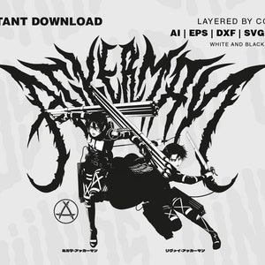 Anime svg / Manga svg / ai, pdf, eps, svg, png / Sublimation Design, Shirt Design, Sublimation Download SVG, DTG