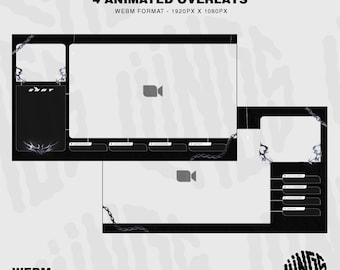Gothic Animated Overlay Package / Gothic Chrome / Twitch Overlay Lofi / Twitch Overlay Gothic
