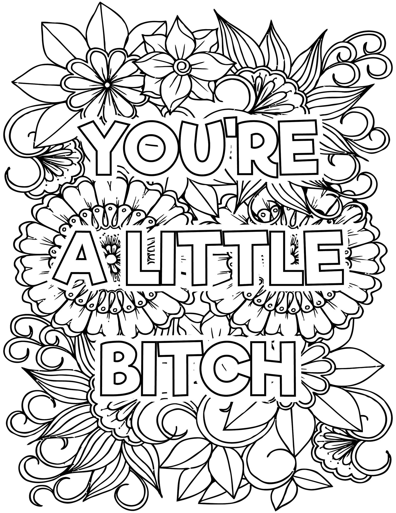 Free Printable Swearing Coloring Pages For Adults