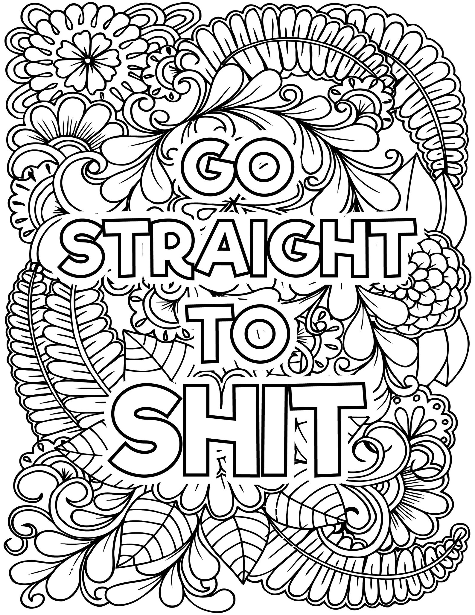 10 Adult Curse Words Coloring Pages Adult Coloring Pages Printable