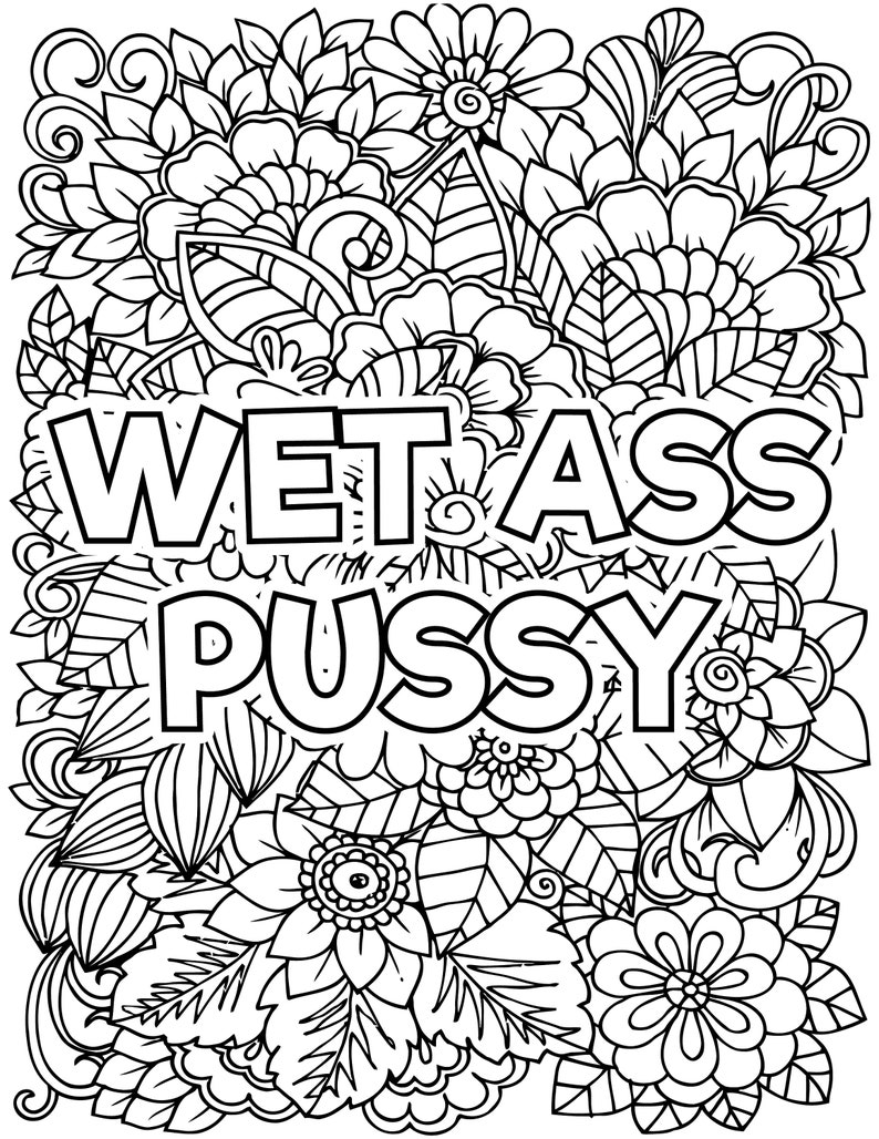 10 Adult Curse Words Coloring Pages Adult Coloring Pages Printable Swear Word Coloring Pages Adult Coloring Pages Printable Download image 2