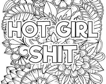 10 Adult Curse Words Coloring Pages | Adult Coloring Pages Printable | Swear Word Coloring Pages | Adult Coloring Pages Printable Download