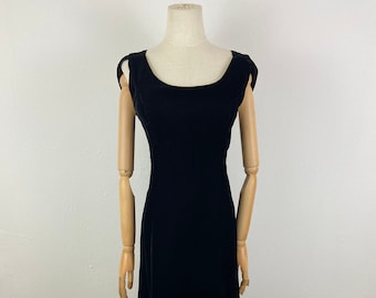 Vintage Victor Costa Black Velvet Gown: 80s Off-Shoulder Evening Dress, Size 6