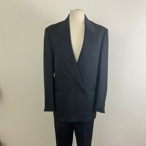 Vintage 80s Men's Classic Black Four Buttons Suits Jacket Vintage 80s Men's Classic Black Four Buttons Suits Jacket