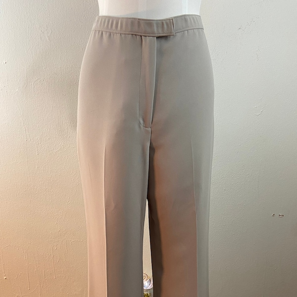 VINTAGE 90S KAREN SCOOTT Pants / Burn beige color / High Waist / Poly-Blend / Size-10