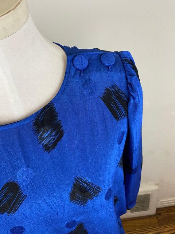 Vintage Stuart Alan Blue Dress / Size M / 30's St… - image 3