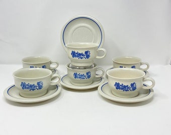 Vintage 80s Pfalzaraff China set un Yorktowne Patter Stoneware Collection or replaceable pieces, 12pcs set