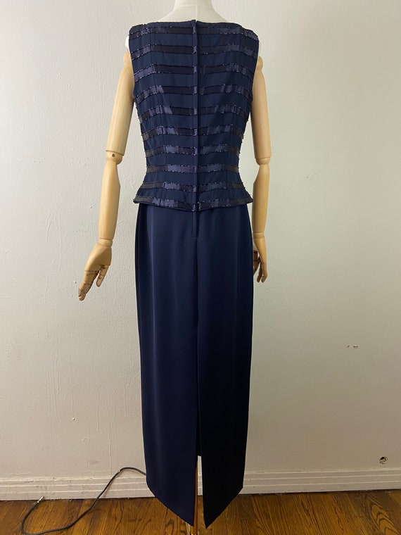 Vintage 80s Sleeveless Maxi Formal Night Evenings… - image 9