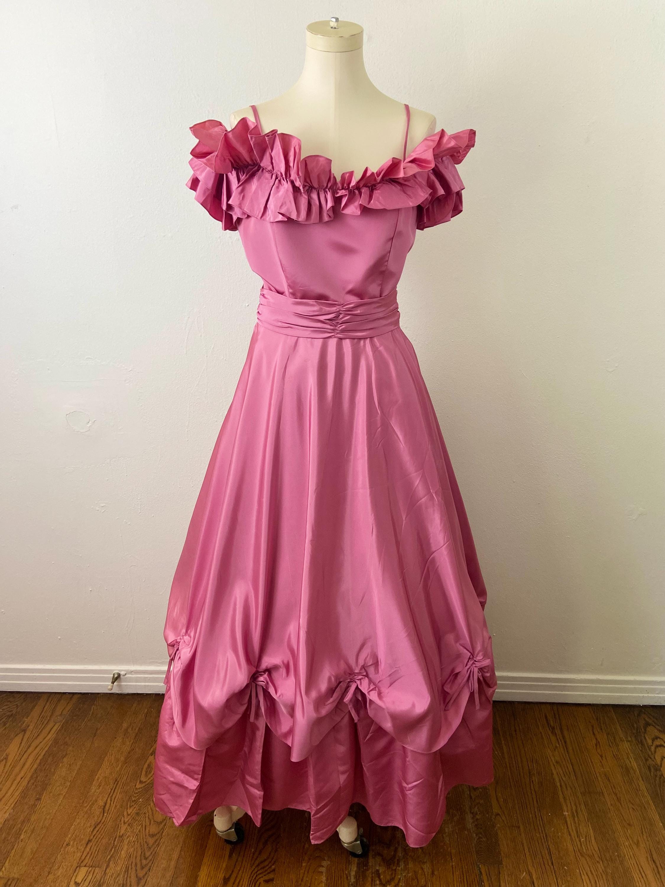 pink 80s bridesmaid dress This is a great Sort by Color- Gray Long Black Dress with Dress's Color:Champagne