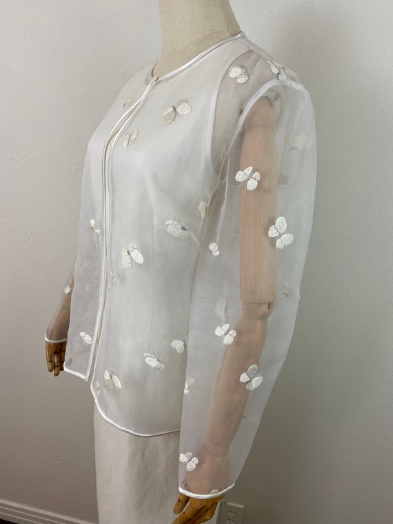 Vintage 90s Donna Morgan Off White Line Maxi Dres… - image 6