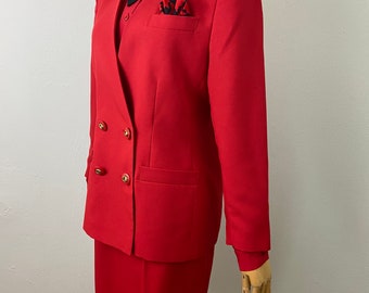 Vintage 80s Signature Expressions Petite Fire Red Narrow