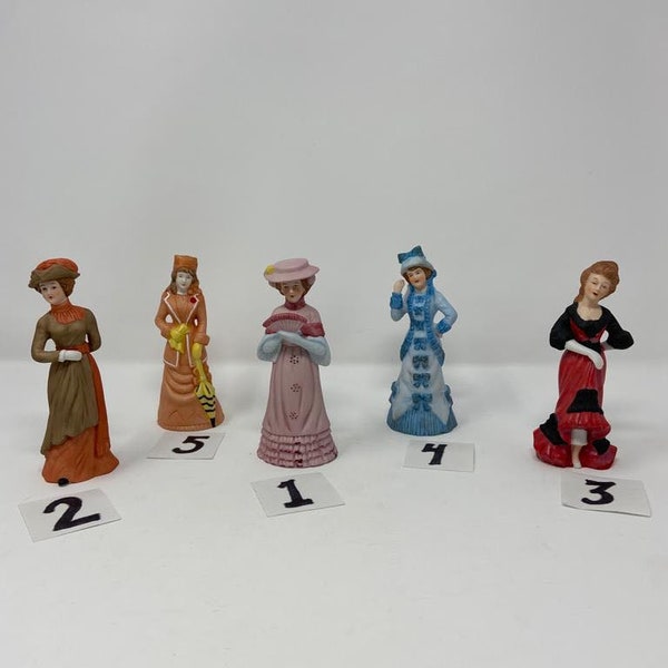 Vintage Porcelain figurines victorian lady 6" Avon figurine annual convention collectible avon bottles