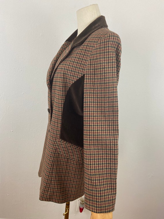 Vintage 80s Houndstooth Polo Classic Style Long E… - image 7