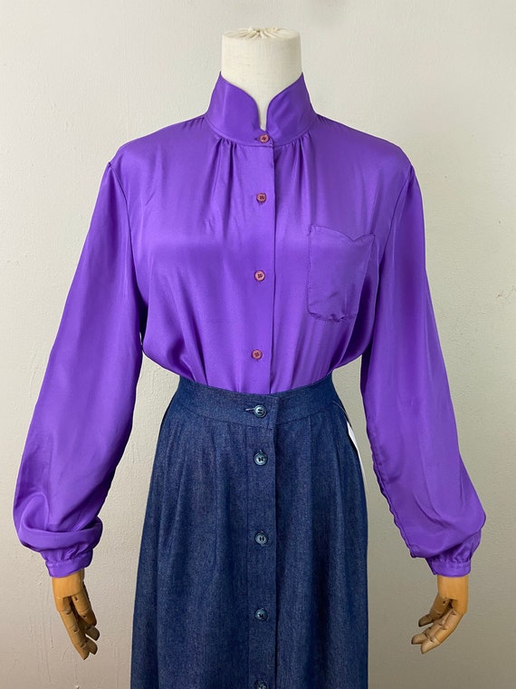 Top Boston Proper - Taille S - Violet Avec Motifs - Occasion Très Bon état