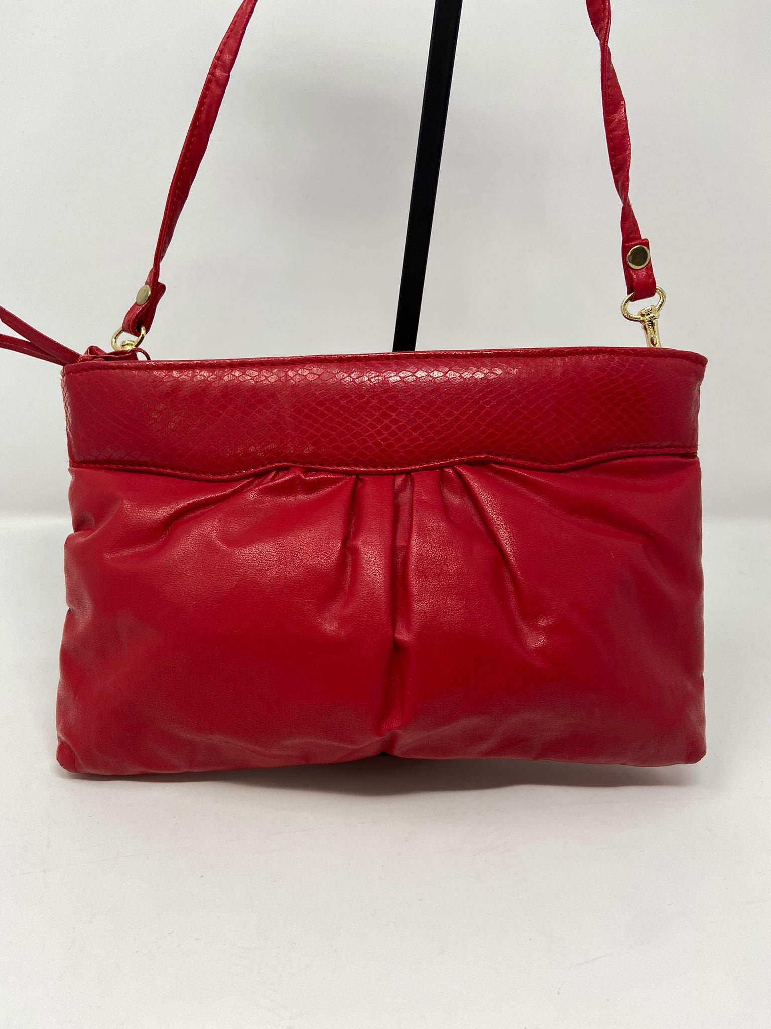Vintage 80s 90s Medium Soft Patchwork Leather Handbag