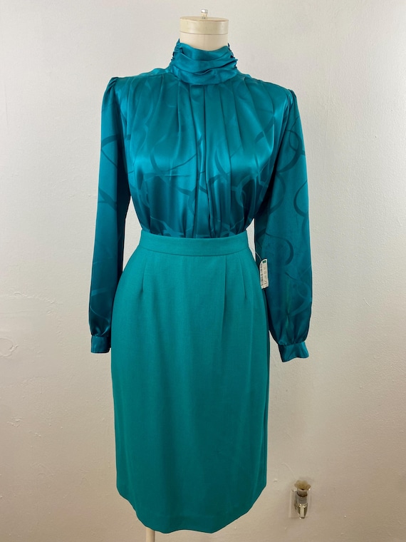 slim fit dress slacks Anne Klein Women's Surplice Handkerchief-Hem Sleeveless Midi Dress Dark  Green