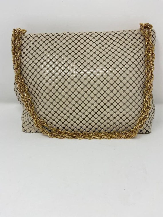 Vintage late 60s beige metallic mesh elegant doble