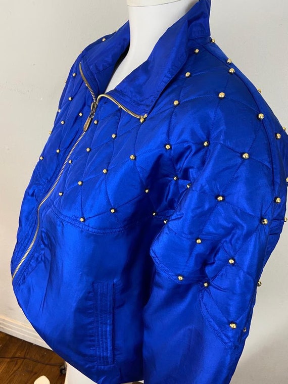 Vintage 80s Deadstock Studded Light Windbreaker /… - image 7