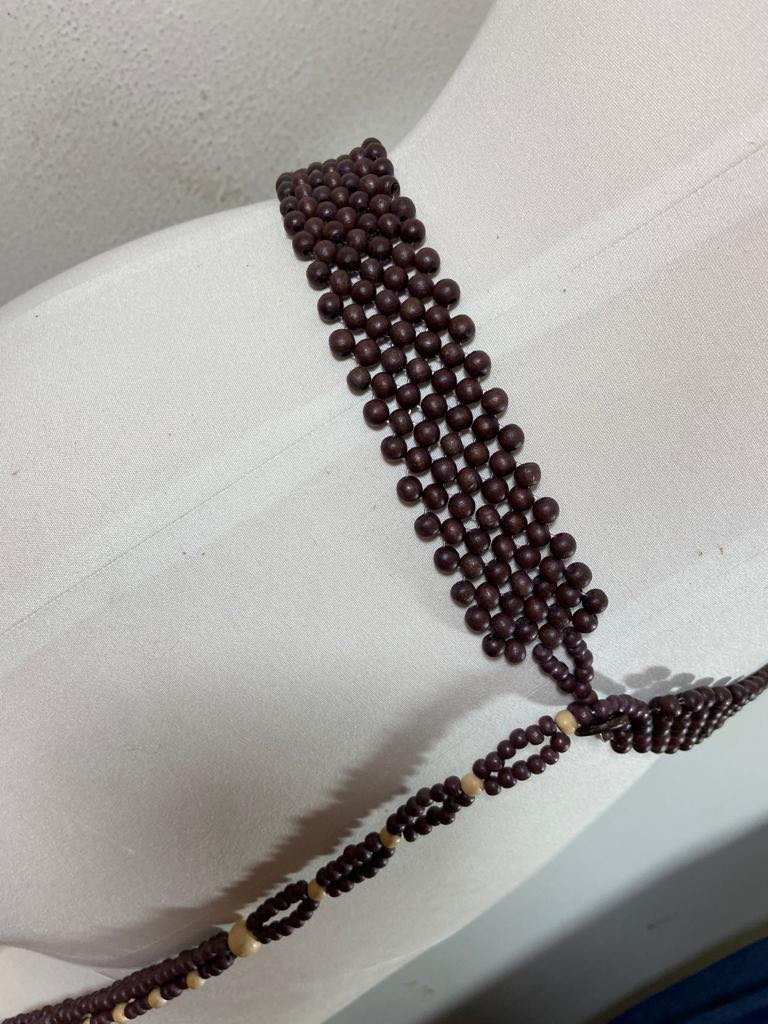 Vintage 70s Wooden Bead Belt: Boho Hippie Crossbody - Etsy display picture 1