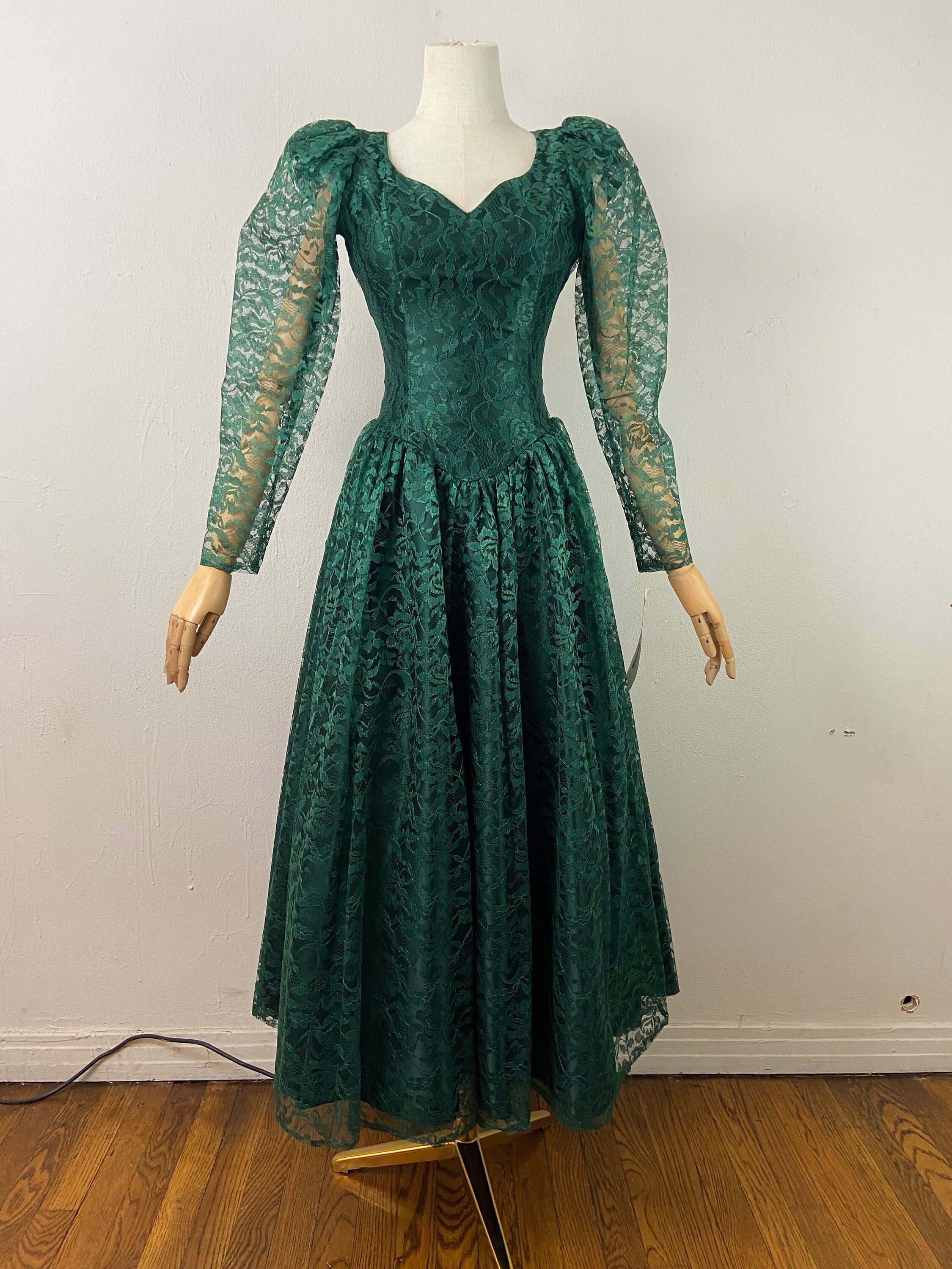 Emerald Lace Maxi - Etsy