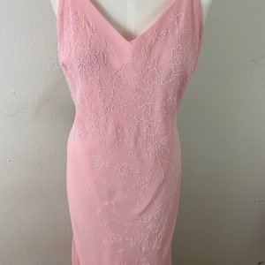 Vintage Early 90s Embellished Peach Maxi Formal Low Back Cut Imperio Sexy Dress By JULIET, PLUS SIZE Formal Sexy Dress, Size-2xl image 2