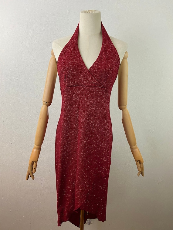 fitted lace wedding dress Vintage 1970s Oscar de la Renta Plaid Halter Dress
