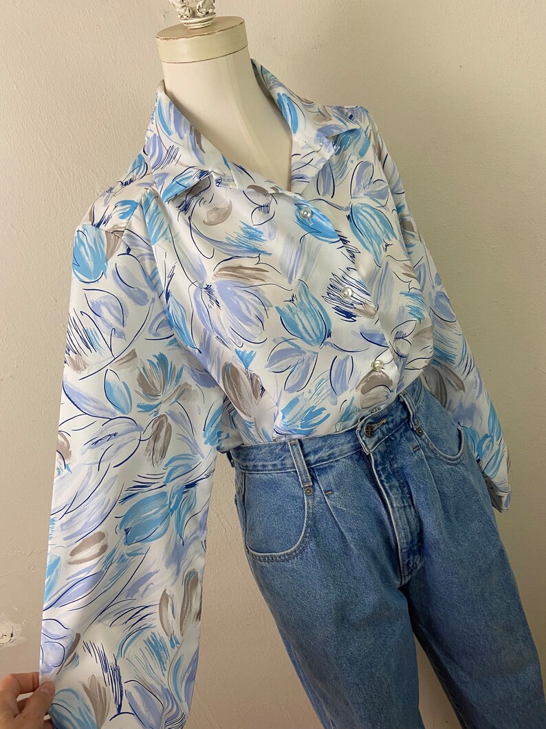 Vintage Pastel Garden Floral Blouse main image 1