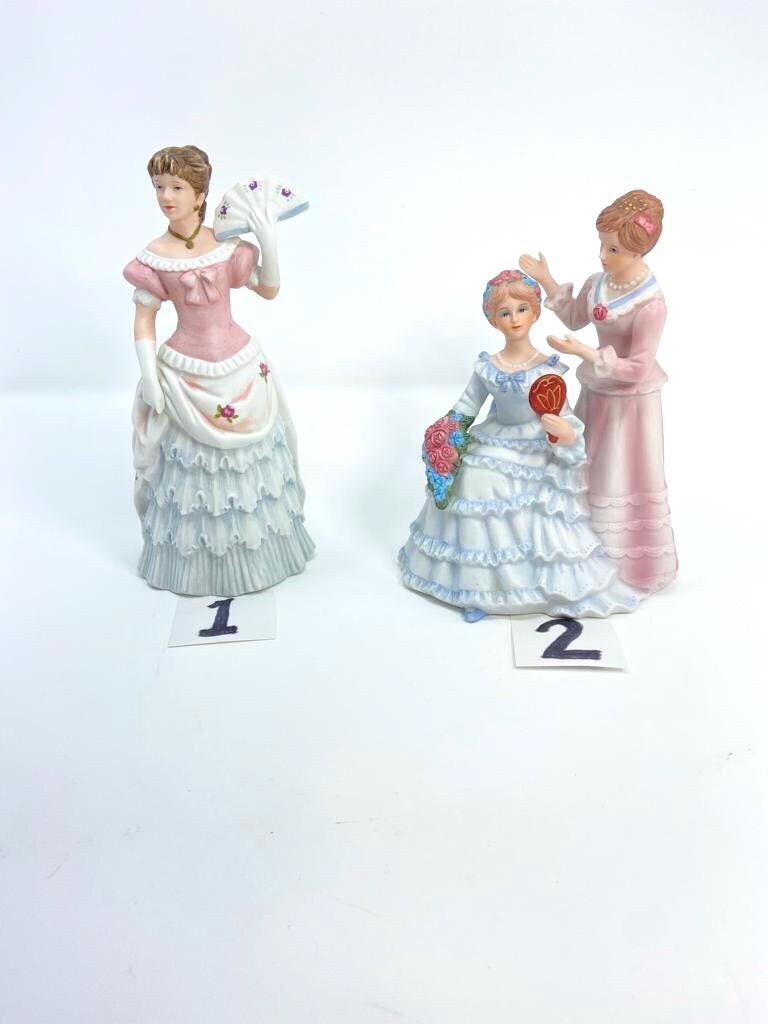 Vintage Homco Victorian Figurines / #1421 #878 / Porcelain
