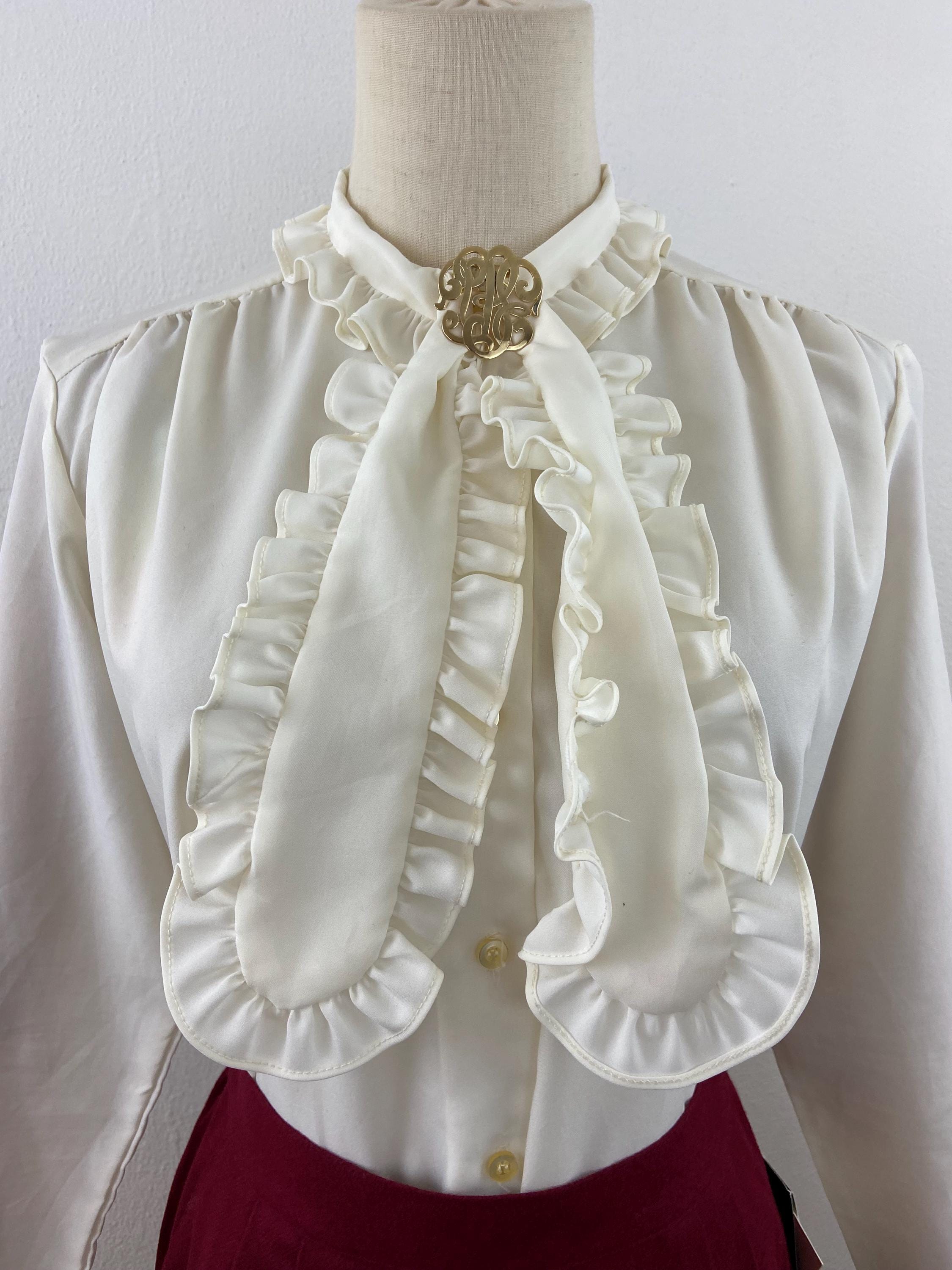 Vintage 70s Ruffle Blouse: Romantic Bohemian Top, Lucky Winner