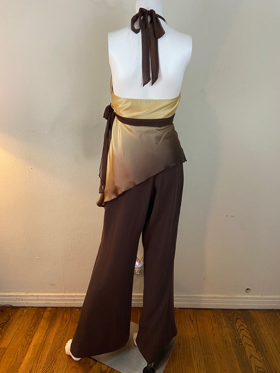 Vintage 80s CACHE BROWN OMBRÉ Lock Set/ Chiffon, … - image 9