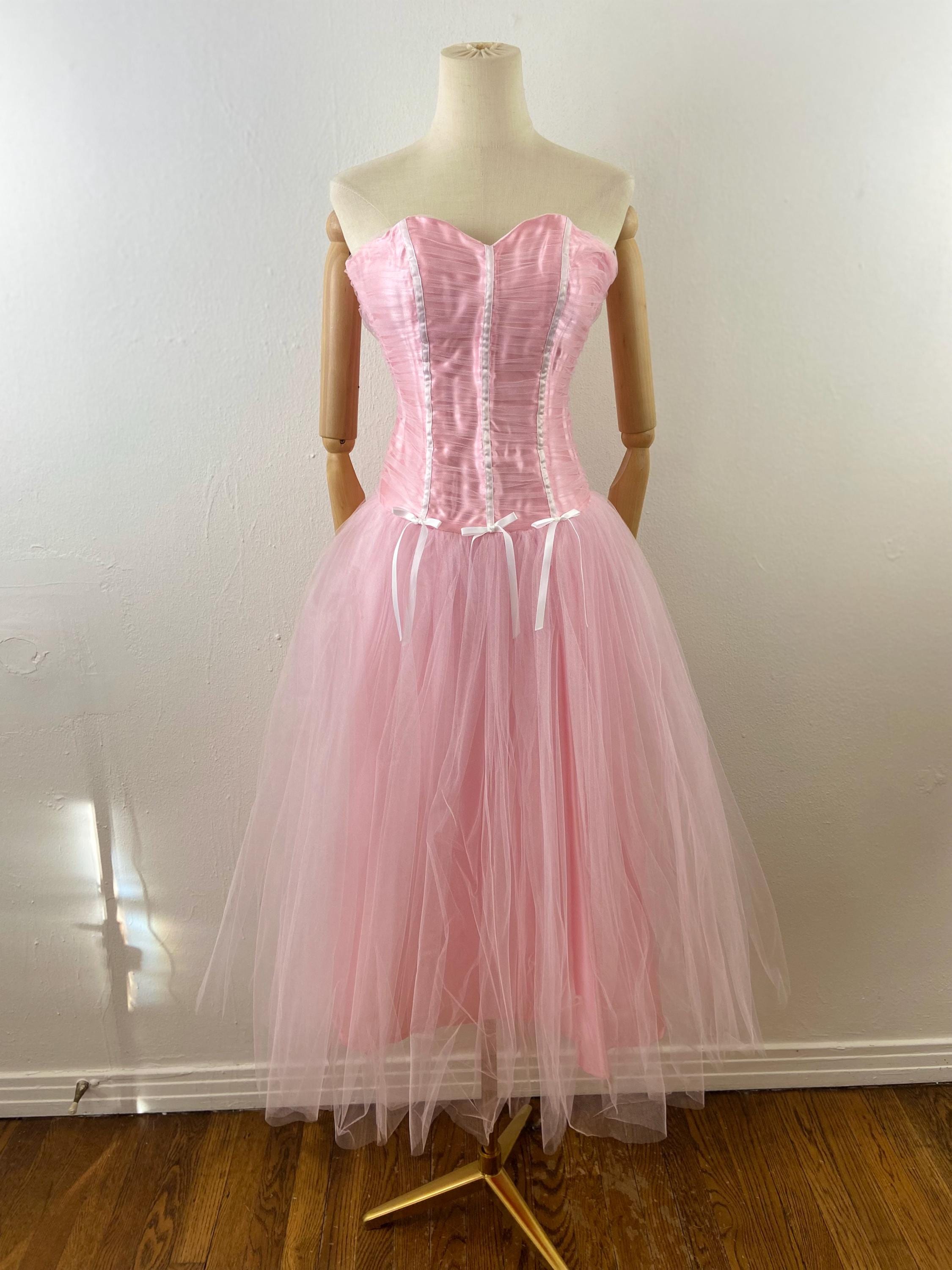 Pink Tulle Corset Dress - Etsy