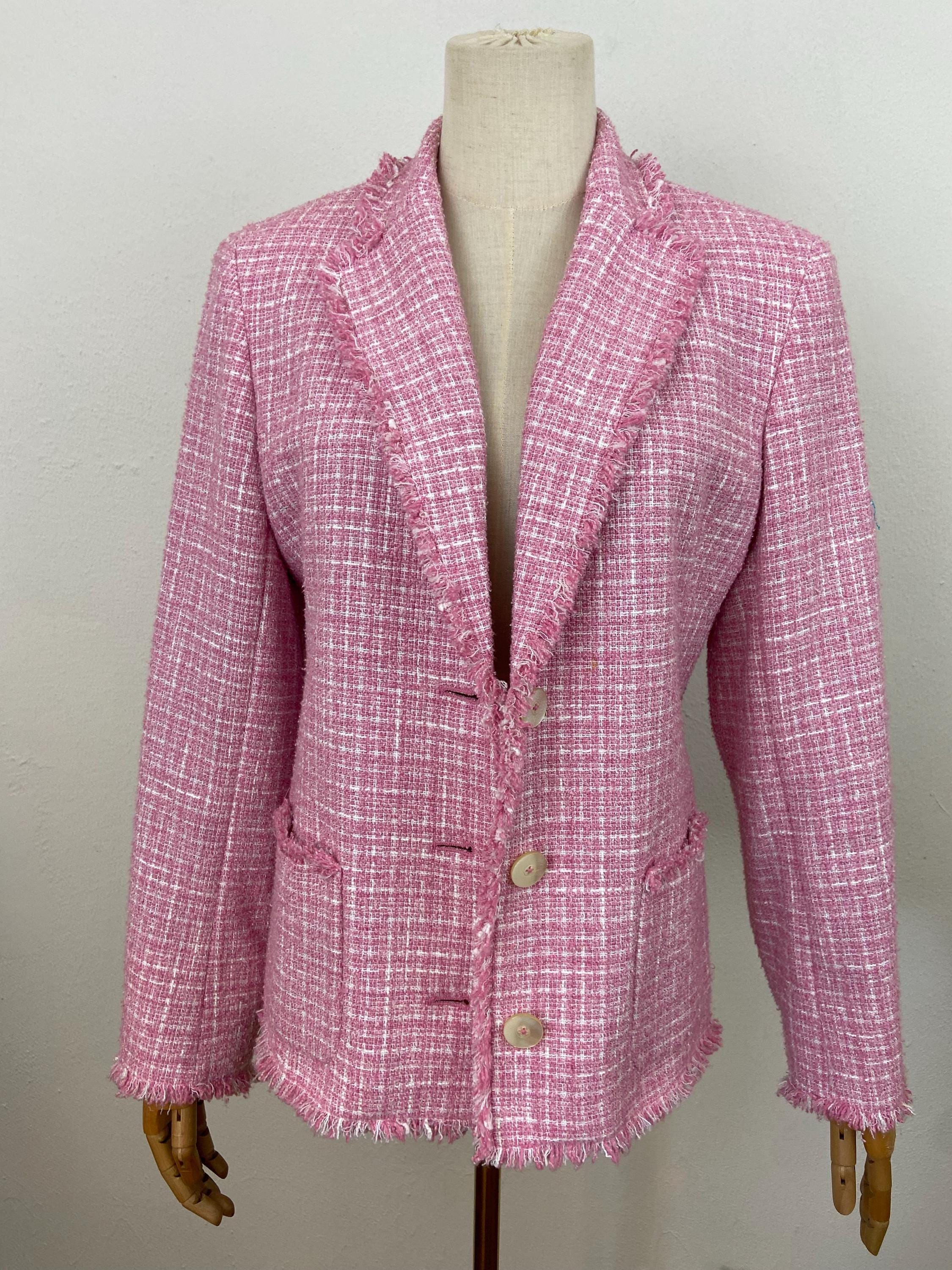 Vintage 90s Pink Tweed Jacket by Jones New York (size 8) - Etsy