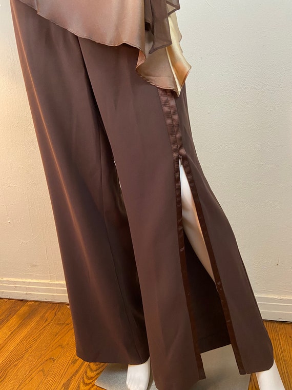 Vintage 80s CACHE BROWN OMBRÉ Lock Set/ Chiffon, … - image 3