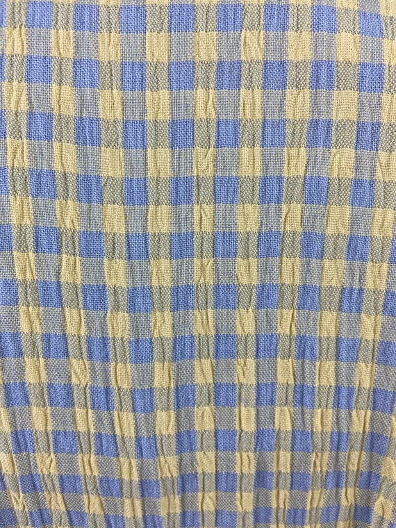 Vintage 809s Tartan Plaid Crinkle Crepe Fabrics I… - image 10