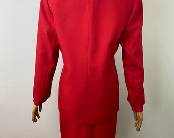 Vintage 80s Signature Expressions Petite Fire Red Narrow