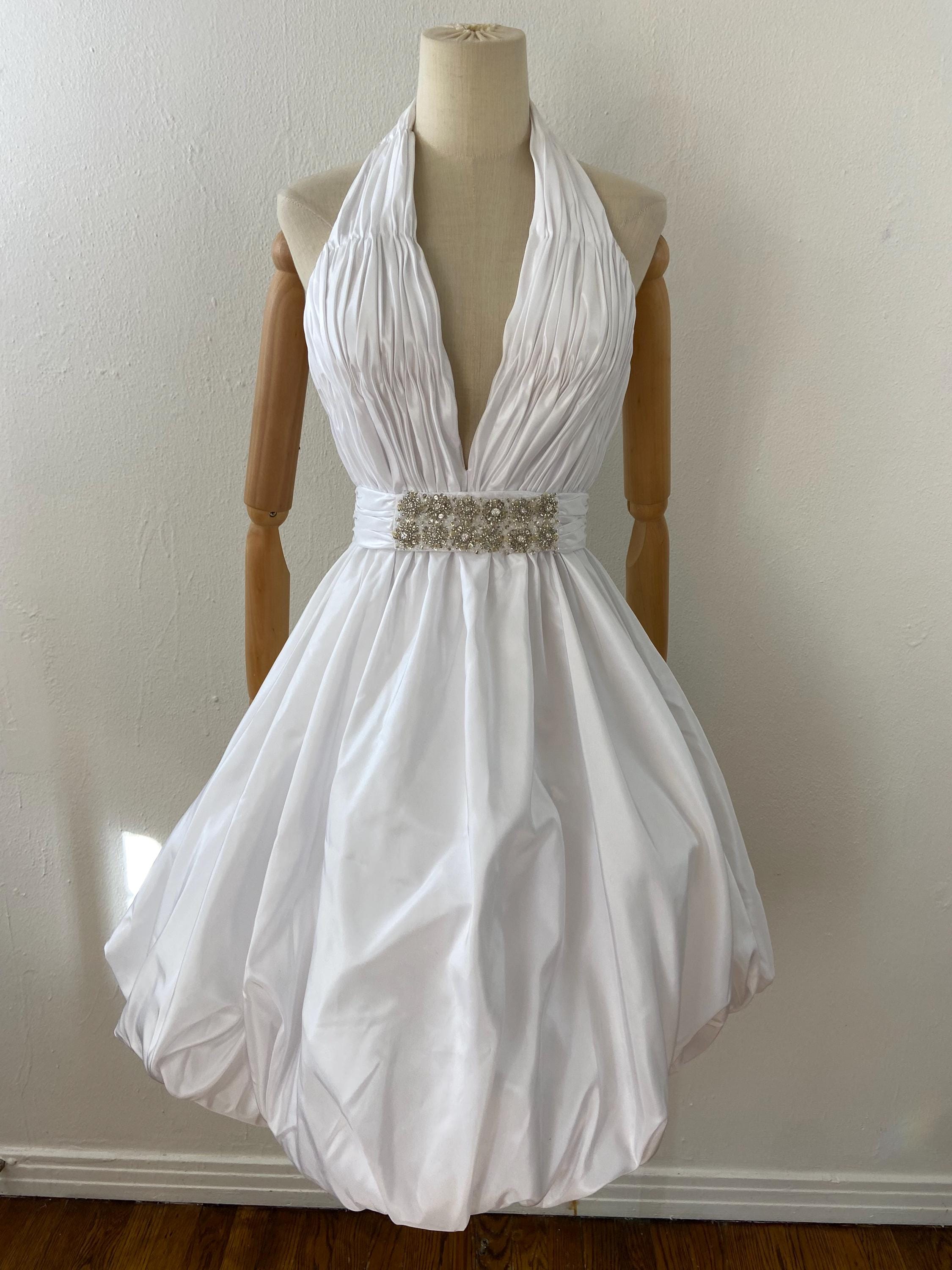 Marilyn Monroe White Halter Dress - Etsy