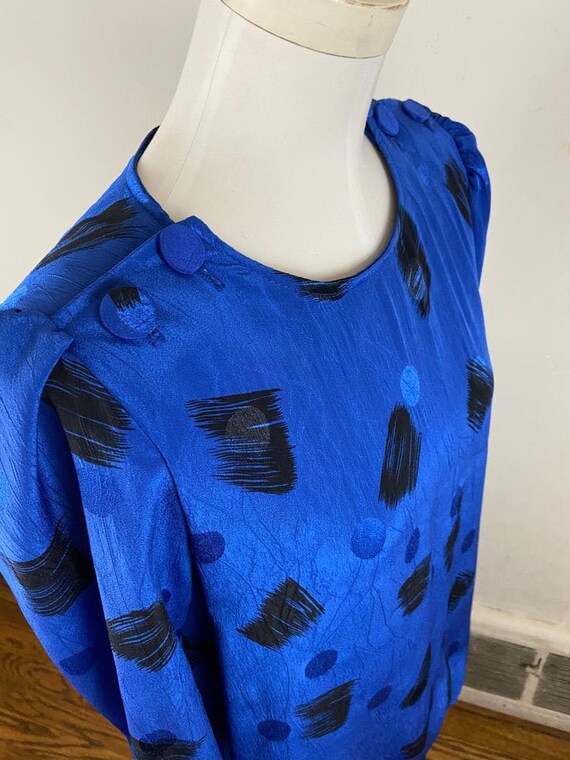 Vintage Stuart Alan Blue Dress / Size M / 30's St… - image 4