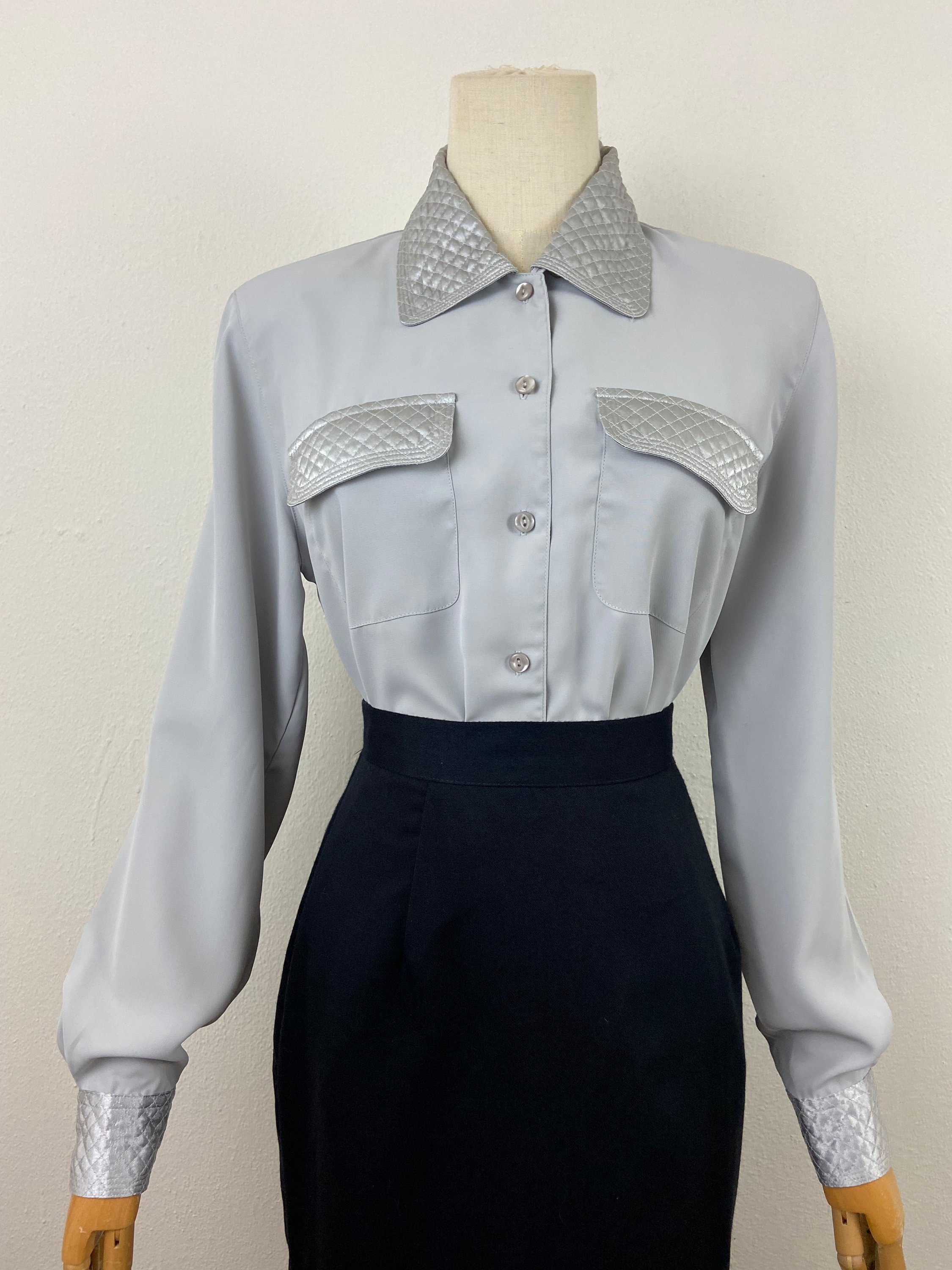 Gray blouse top