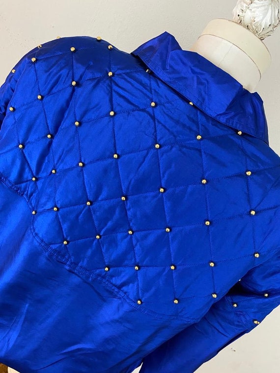 Vintage 80s Deadstock Studded Light Windbreaker /… - image 9