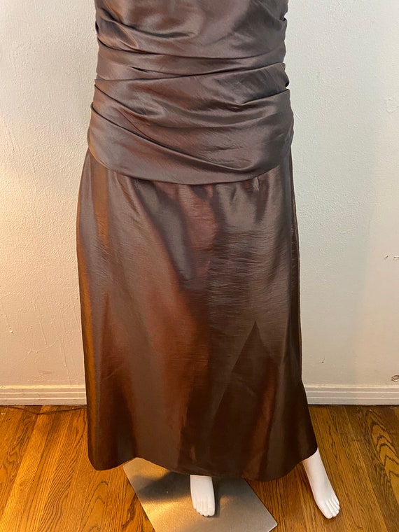 Vintage 90s BILL LEVKOFF EUROPEAN Satin Strapless… - image 8