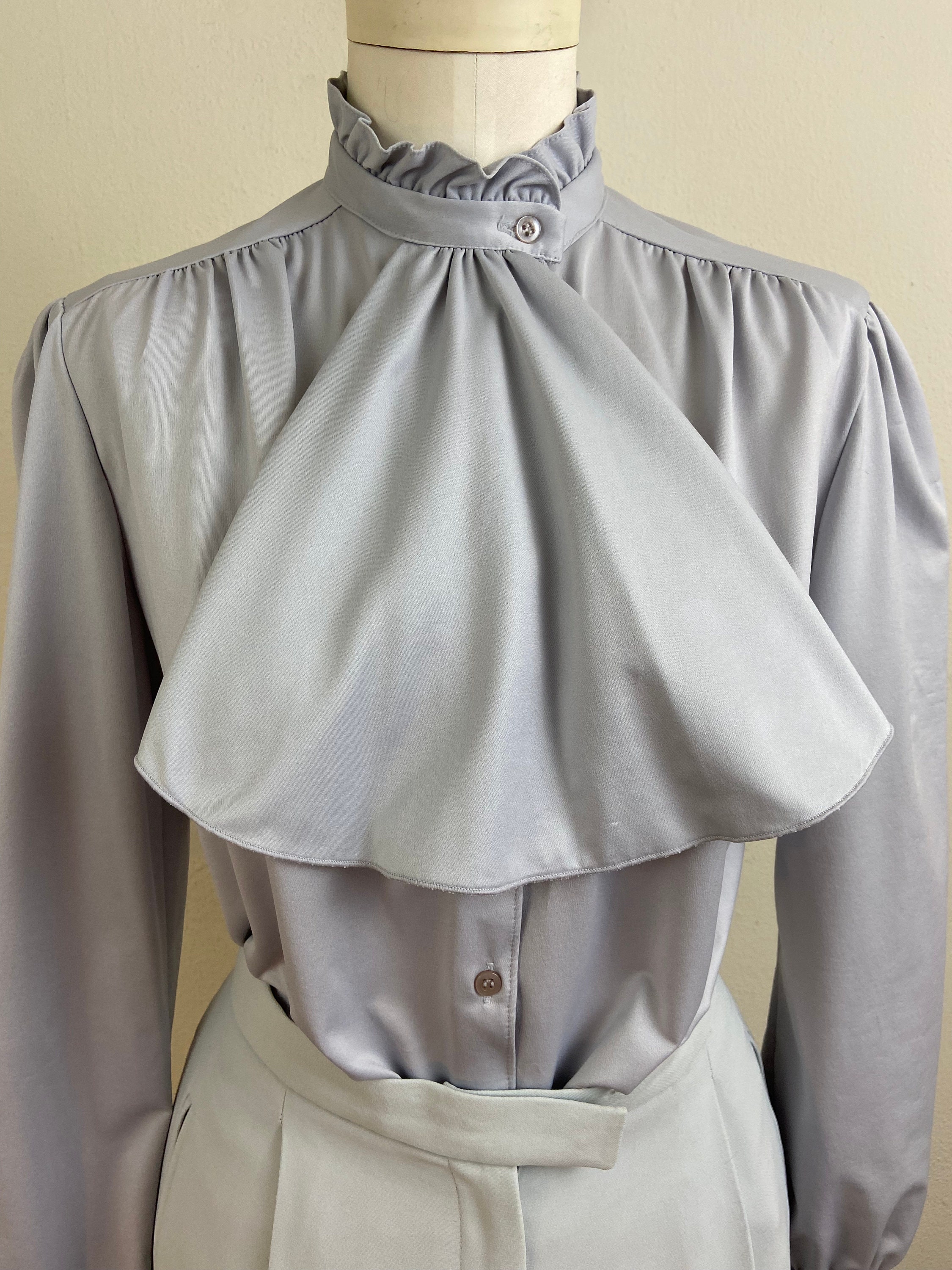 ORGUE Stripe frill collar blouse【Gray】 il_fullxfull.3701231380_qg95.jpg
