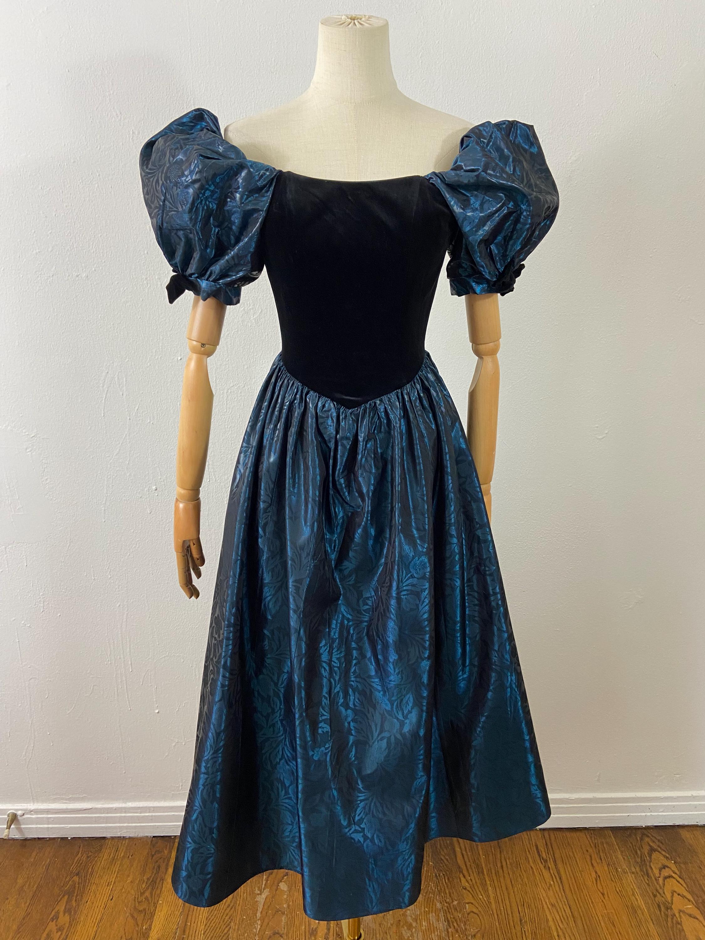 Vintage 1980s Puffy Sleeve Dress - Etsy