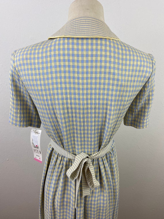 Vintage 809s Tartan Plaid Crinkle Crepe Fabrics I… - image 9