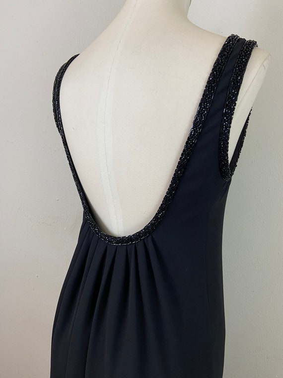 Vintage 90s Black Evening Formal Party Gown Dress… - image 9