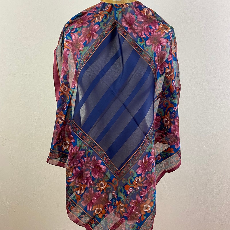 Women Summer Vintage Floral Cotton Scarf