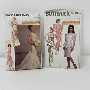 Vintage 80s Butterick Sewing Pattern: Wedding & Cocktail Dresses (Size 8-10-12)