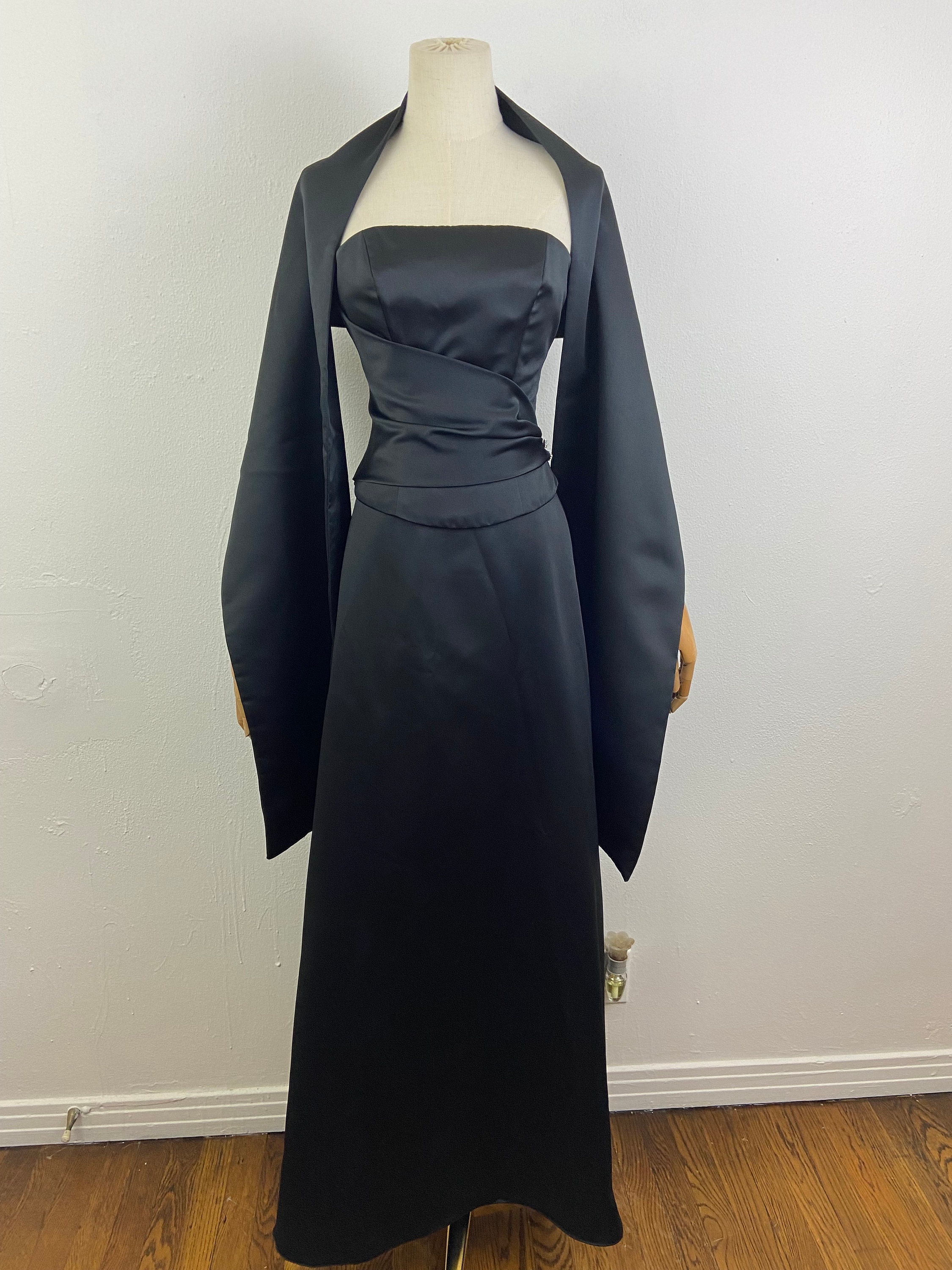 90s prom dress with shawl 90s Prom Dress with Adjustable Straps main image 1
