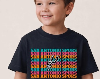 Kids' San Antonio Spurs Basketball Soft Jersey Shirt | Youth + Toddler + Baby | Graphic Print Shirt | Onesie