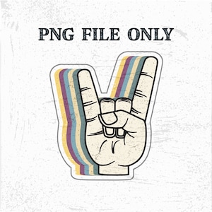 Rock and Roll Vintage PNG Sublimation File | Retro | Decals
