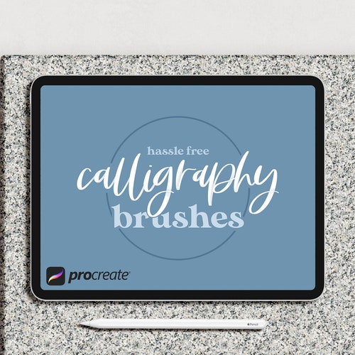 Procreate Calligraphy Brush Set Calligraphy for Procreate Etsy